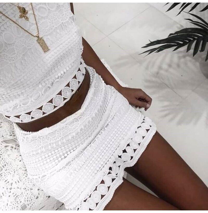שמלת מיני ענבר | Dress - White - אופנה - בגדים - שמלות | Shoprifty