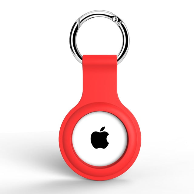 For Apple Airtags Tracking Device Case For Airtags Liquid Silicone Anti-lost keychain Portable Hook Candy Color Protection Cover