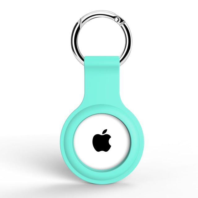 For Apple Airtags Tracking Device Case For Airtags Liquid Silicone Anti-lost keychain Portable Hook Candy Color Protection Cover
