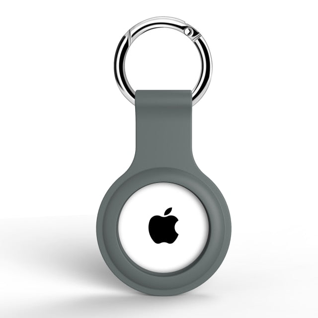 For Apple Airtags Tracking Device Case For Airtags Liquid Silicone Anti-lost keychain Portable Hook Candy Color Protection Cover