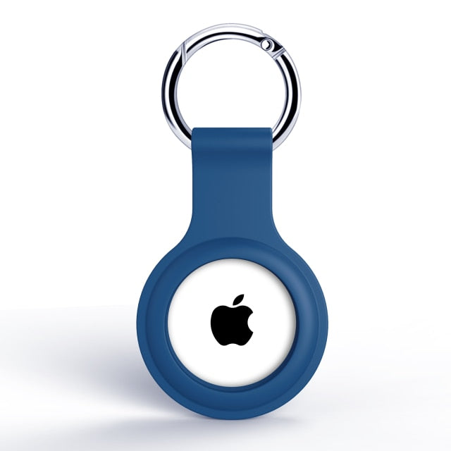 For Apple Airtags Tracking Device Case For Airtags Liquid Silicone Anti-lost keychain Portable Hook Candy Color Protection Cover