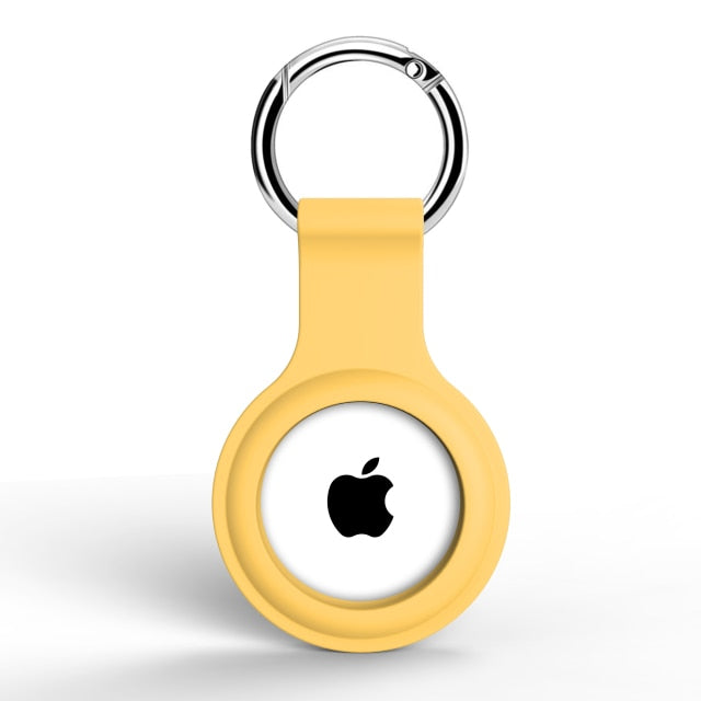 For Apple Airtags Tracking Device Case For Airtags Liquid Silicone Anti-lost keychain Portable Hook Candy Color Protection Cover