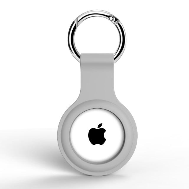 For Apple Airtags Tracking Device Case For Airtags Liquid Silicone Anti-lost keychain Portable Hook Candy Color Protection Cover