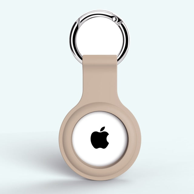 For Apple Airtags Tracking Device Case For Airtags Liquid Silicone Anti-lost keychain Portable Hook Candy Color Protection Cover