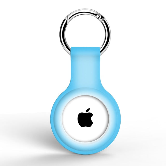 For Apple Airtags Tracking Device Case For Airtags Liquid Silicone Anti-lost keychain Portable Hook Candy Color Protection Cover