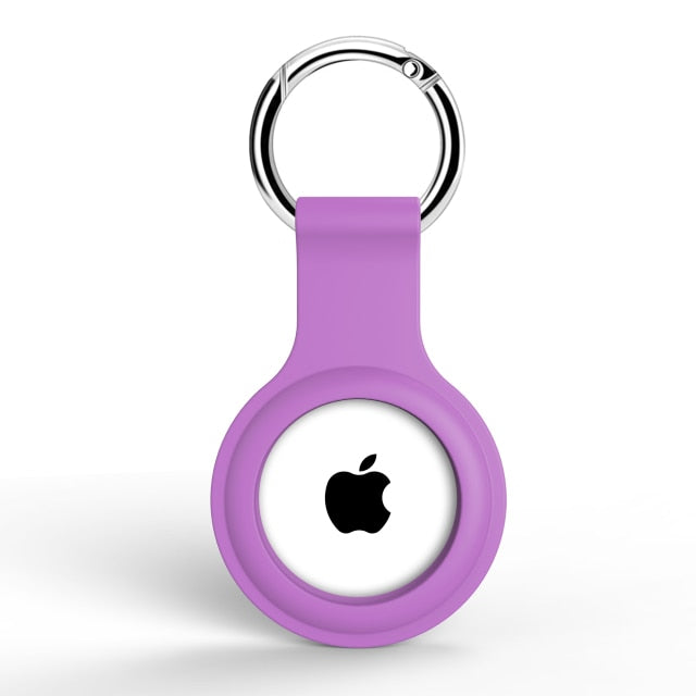 For Apple Airtags Tracking Device Case For Airtags Liquid Silicone Anti-lost keychain Portable Hook Candy Color Protection Cover