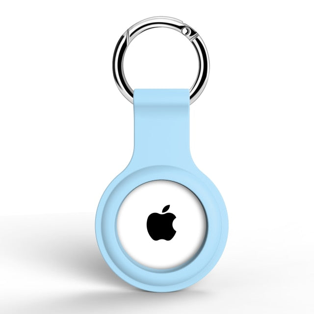 For Apple Airtags Tracking Device Case For Airtags Liquid Silicone Anti-lost keychain Portable Hook Candy Color Protection Cover
