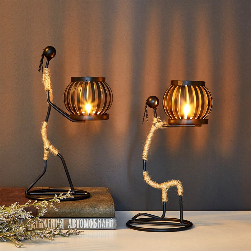 Metal candle holder home decor accessories Ornaments African Candlesticks for candles Christmas decoration wedding centerpieces