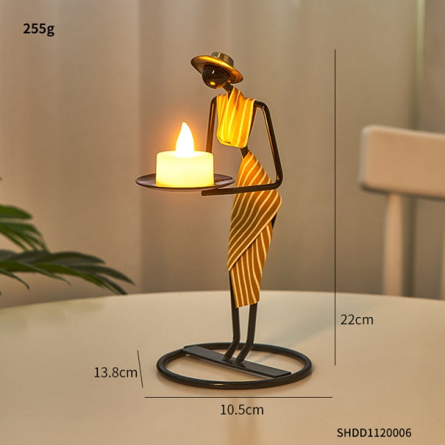 Metal candle holder home decor accessories Ornaments African Candlesticks for candles Christmas decoration wedding centerpieces