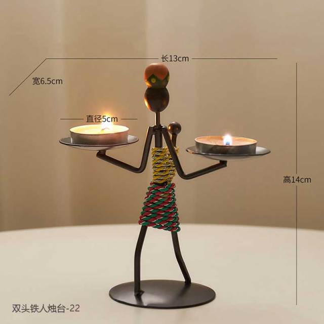 Metal candle holder home decor accessories Ornaments African Candlesticks for candles Christmas decoration wedding centerpieces