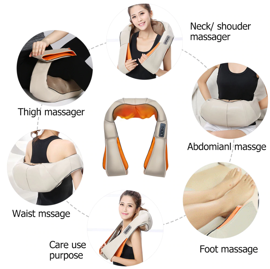 מכשיר ספא אוטומטי לצוואר ולגב | Gift - Massage - Relax - Relief - גב - כאבים - מסאג' - עיסוי - צוואר | Shoprifty