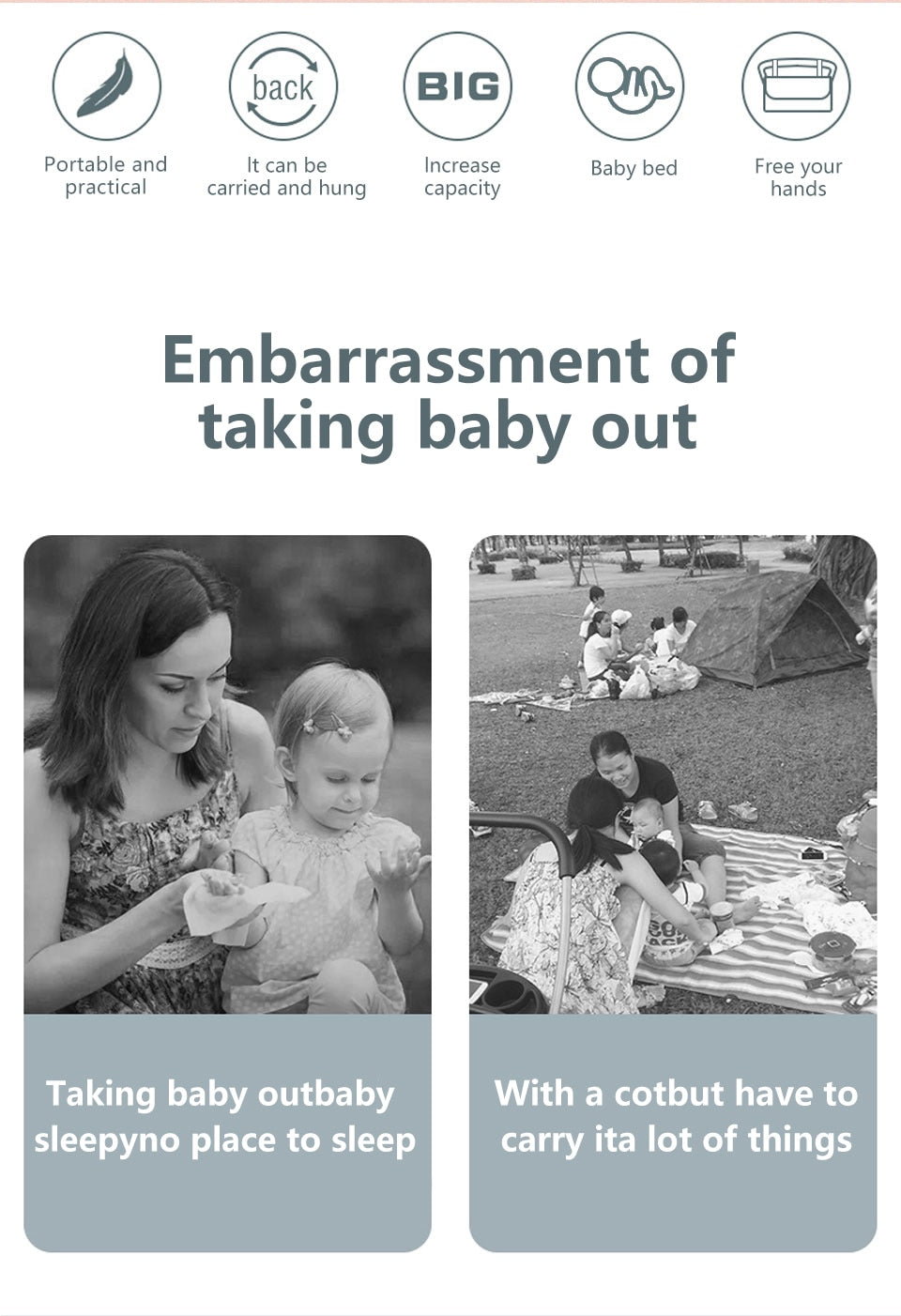 תיק הורים רב-תכליתי תינוקות