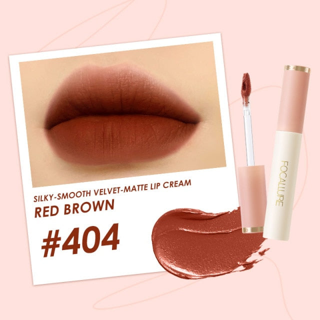 FOCALLURE Velvet Matte Lipstick Lip Gloss Liquid Lip Tint Cream Pigment Long Lasting Silky Texture For Lips Women’s Cosmetics 